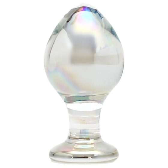 Rimba Zelda - stožčasti analni stekleni dildo (prosojen)