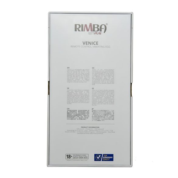 Rimba Venice - vibracijsko jajce na daljinsko upravljanje - polnilno - črno