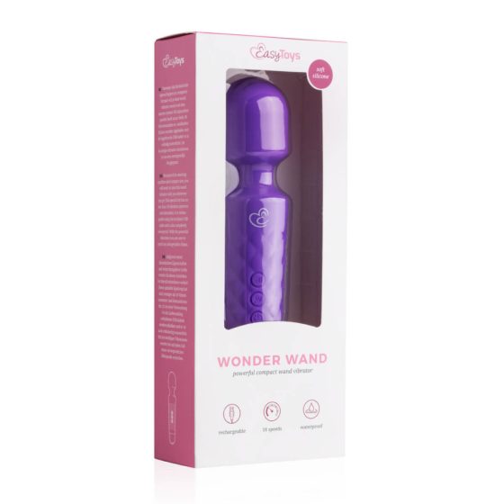 EasyToys Mini Wand - masažni vibrator z možnostjo polnjenja (vijolična)