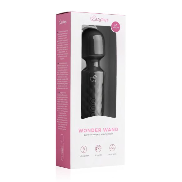 EasyToys - mini masažni vibrator - polnilni - črna