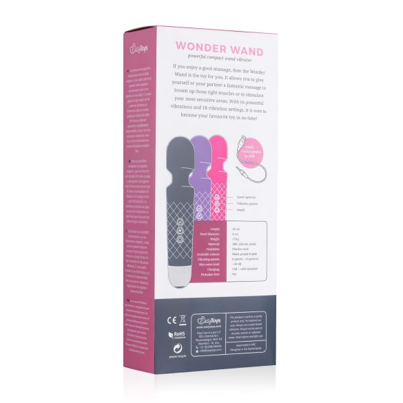 EasyToys - mini masažni vibrator - polnilni - črna