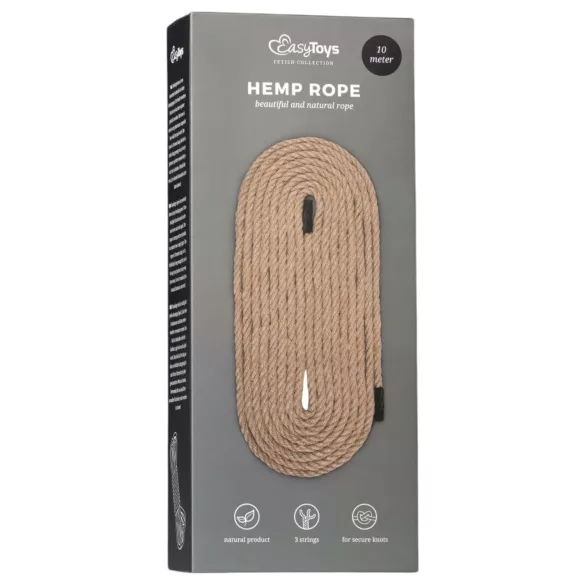 Easytoys konopni vrvi - konopna bondage vrv (10 m, naravna)