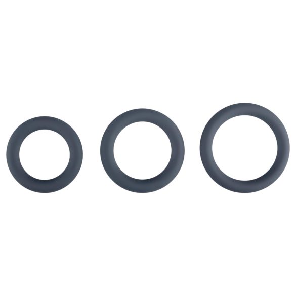 Boners - komplet erekcijskih obročkov - 3 kosi - siva