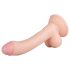 Real Fantasy Vince - dildo s modo in kožico - 19,5 cm - natur