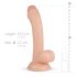 Real Fantasy Vince - dildo s modo in kožico - 19,5 cm - natur
