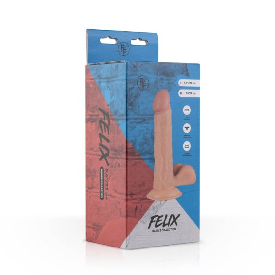 Real Fantasy Felix - pripenjalni dildo za testise (22 cm) - naravni