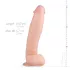 Real Fantasy Dwane - realistični dildo z modami - 31 cm - kožna barva