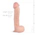 Real Fantasy Lexon - realistični dildo s testisi - 33 cm - natur