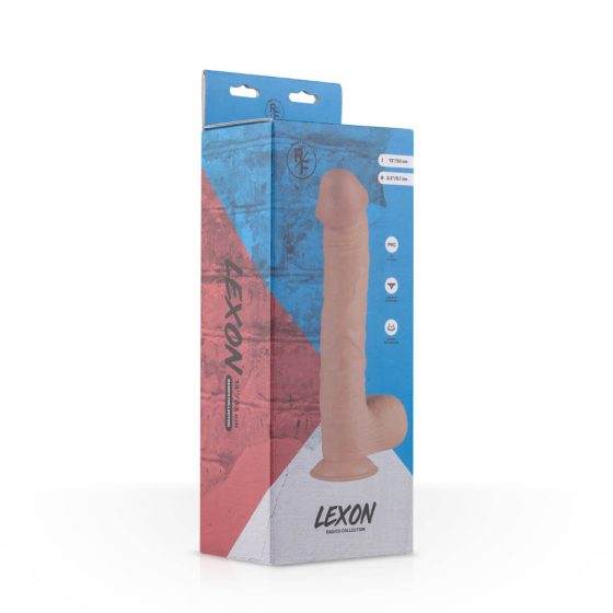 Real Fantasy Lexon - pripenjalni dildo (33 cm) - naravni
