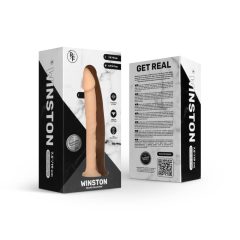   Real Fantasy Winston - realistični vibrator na baterije in noge (19 cm) - naravni