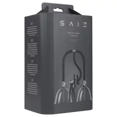   Saiz Premium - električna dvojna prsna črpalka - majhna - prozorna/črna