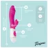 Teazers - realistični vibrator s stimulatorjem klitorisa (rožnate barve)