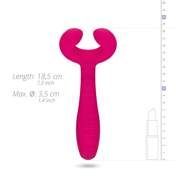 Easytoys Couple - vibrator za pare - polnjenje USB, vodoodporen - roza
