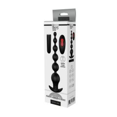   Cheeky Love - radijski analni vibrator s kroglicami za polnjenje (črn)