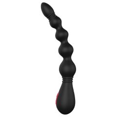   Cheeky Love - analni vibrator s kroglicami za polnjenje (črn)