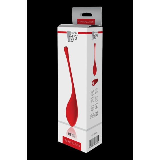 Red Revolution Metis - vodoodporno vibrirajoče jajce na baterije (rdeče)