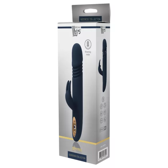 Goddess Zephyros - vodoodporen vibrator z gibljivo ročico za klitoris - modra