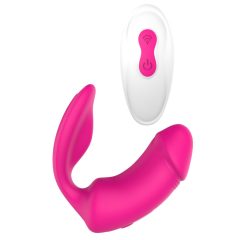   Vibes of Love Duo - polnilni klitorisni vibrator 2v1 z radiem (roza)