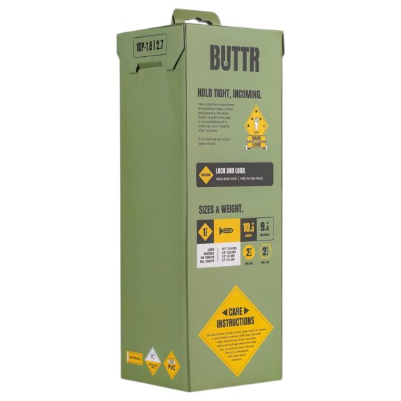 BUTTR 10 Punder - dildo z vakuumskim držalom - velik - črna