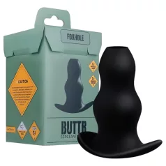 BUTTR - votli analni čep dildo - črn