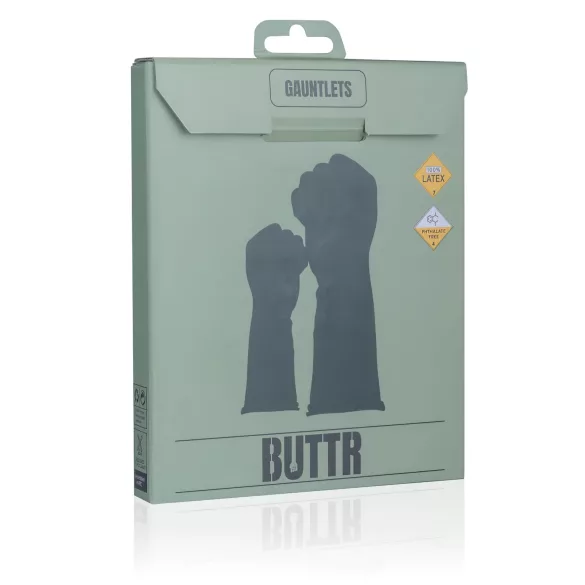 BUTTR - latex rokavice za fisting - črne