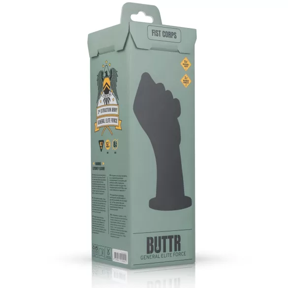 BUTTR Fist Corps - fisting dildo - črna