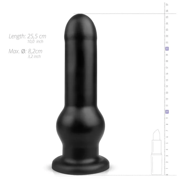 BUTTR - dildo s priseskom - črn