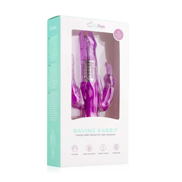 Easytoys Raving Rabbit - 3-kraki vibrator (roza)