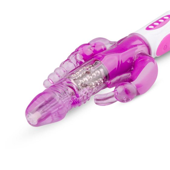 Easytoys Raving Rabbit - vibrator s 3 zobmi (roza)