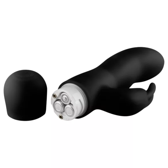 Easytoys Mad Rabbit - vibrator za točko G s stimulatorjem klitorisa - črn