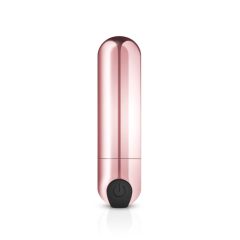   Rosy Gold Bullet - mini vibrator s kroglo za polnjenje (rožnato zlato)