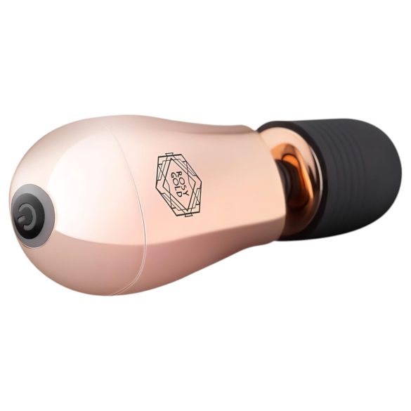 Rosy Gold - mini masažni vibrator - polnilni, rožnato zlata barva