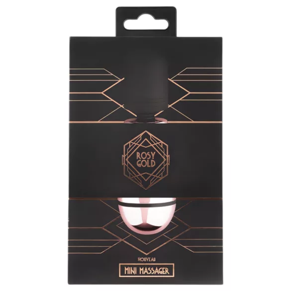 Rosy Gold - mini masažni vibrator - polnilni, rožnato zlata barva