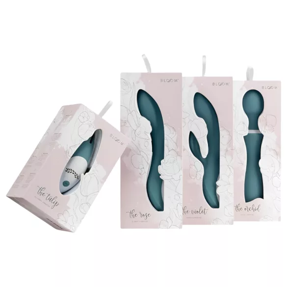 Bloom Orchid Wand - masažni vibrator - polnjenje USB - turkizna