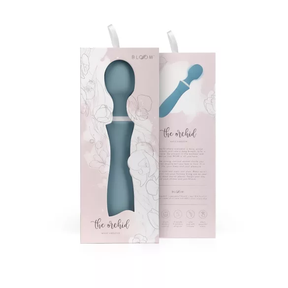 Bloom Orchid Wand - masažni vibrator - polnjenje USB - turkizna