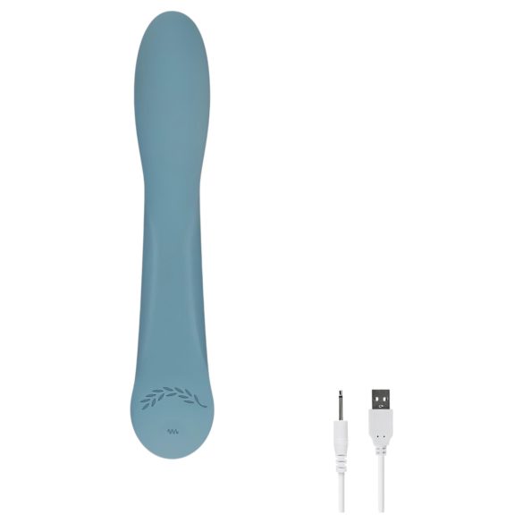 Bloom Rose - vibrator za G-točko - polnjenje usb - silikon turkizna