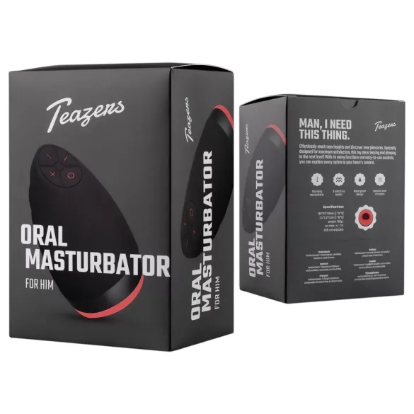 Teazers - masturbator z umetno vagino z grelno funkcijo (rdeč)
