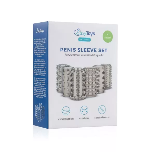 Easytoys - set penisnih obročkov - siva - 6 kosov