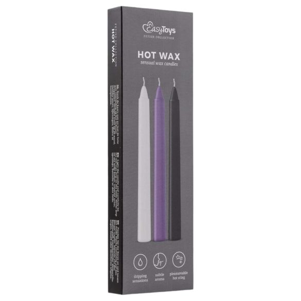 Sensual Hot Wax - BDSM sveča za telo - komplet 3 kos