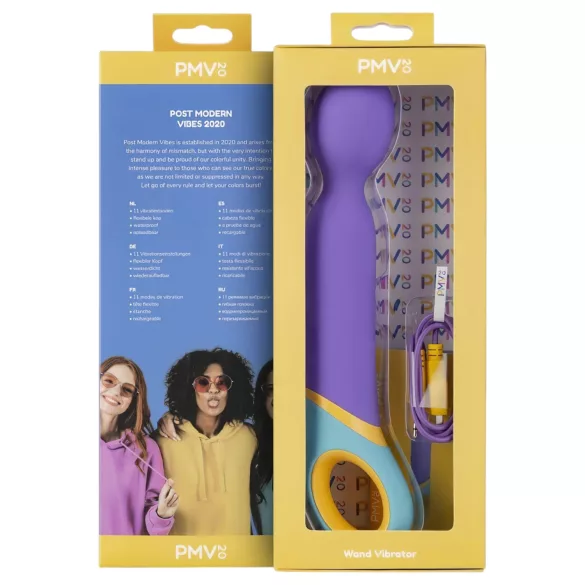 PMV20 - vibratorska masažna palica - polnilni - vijolična