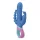 PMV20 Vice Double - trojni vibrator z rotacijo - silikonski - moder