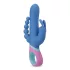 PMV20 Vice Double - trojni vibrator z rotacijo - silikonski - moder