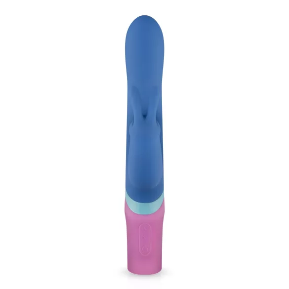 PMV20 Vice Double - trojni vibrator z rotacijo - silikonski - moder