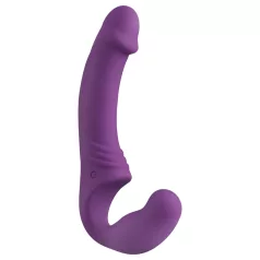   Easytoys - akumulatorski strap-on vibrator brez pasu - vijoličen