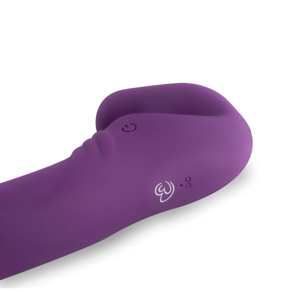 Easytoys - akumulatorski strap-on vibrator brez pasu - vijoličen