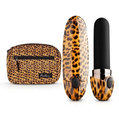 Panthra Asha - polnilni šminka vibrator (leopard-črna)