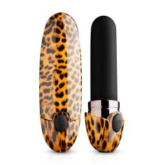   Panthra Asha - vibrator s šminko za polnjenje (leopardja črna)