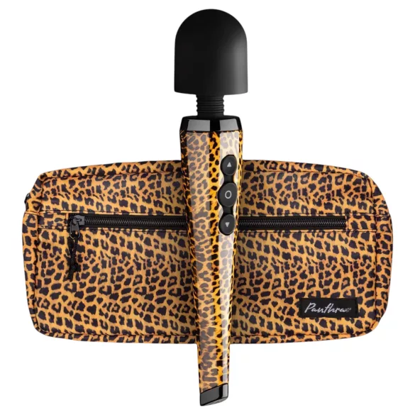 Panthra Shaka Wand - masažni vibrator na baterijo - leopard črna
