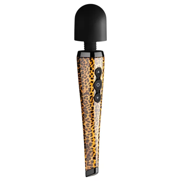 Panthra Shaka Wand - masažni vibrator na baterijo - leopard črna