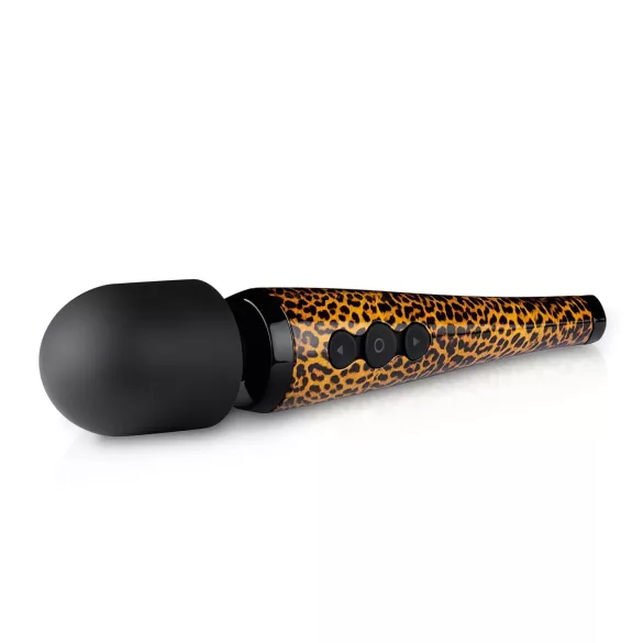 Panthra Shaka Wand - masažni vibrator na baterijo - leopard črna